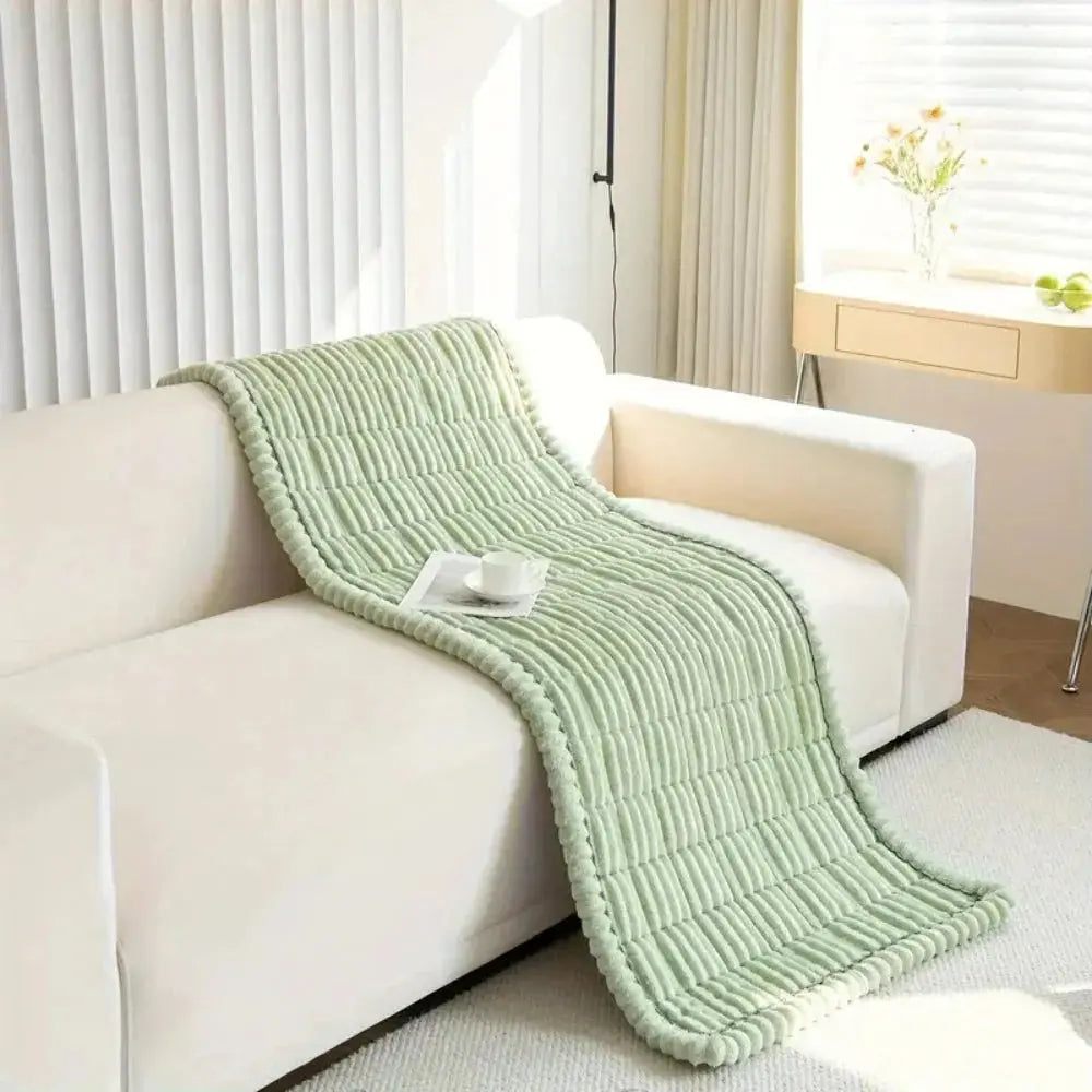 Bankhoes jacquard met plissérand elastisch 2-zits 3-zits stretchbaar meubelbescherming woonkamer interieur | Sulvida