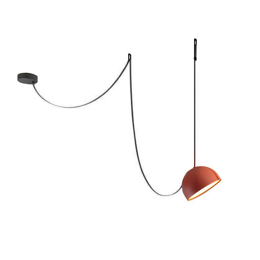 Hanglamp met Verstelbare Canvas Banden Zwart Oranje LED Geïntegreerd 360° Lichtverspreiding Modern Design | Sulvida
