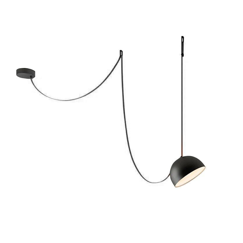 Hanglamp met Verstelbare Canvas Banden Zwart Oranje LED Geïntegreerd 360° Lichtverspreiding Modern Design | Sulvida
