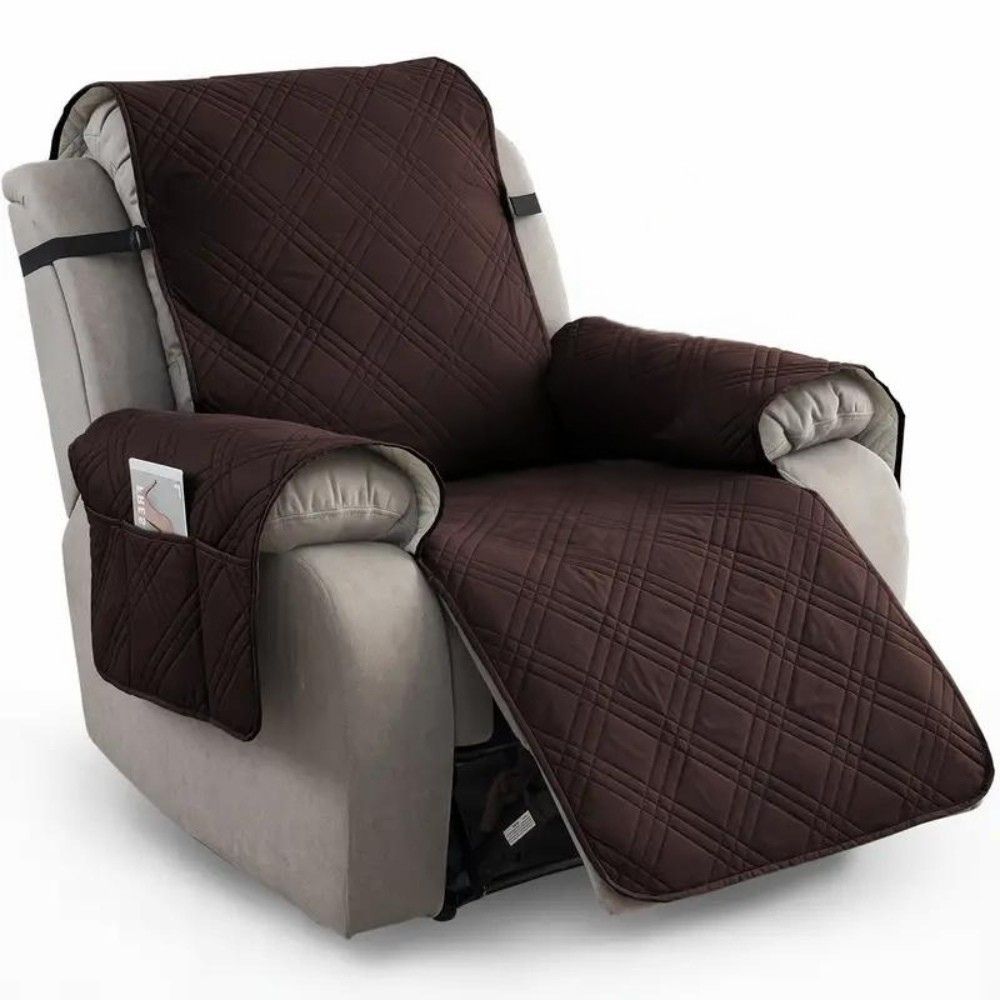 Waterdichte Relaxstoelhoes met Zijvak Antislip Microvezel Beschermer voor Relaxfauteuil Meubelbescherming | Sulvida