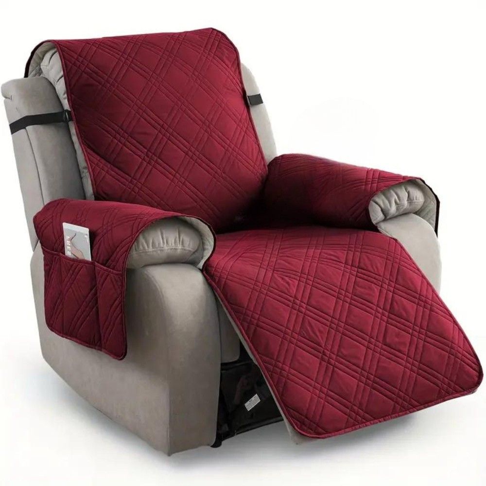 Waterdichte Relaxstoelhoes met Zijvak Antislip Microvezel Beschermer voor Relaxfauteuil Meubelbescherming | Sulvida
