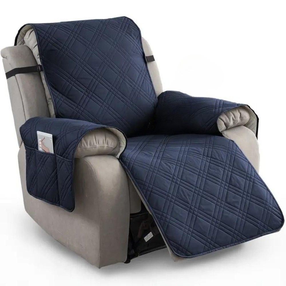 Waterdichte Relaxstoelhoes met Zijvak Antislip Microvezel Beschermer voor Relaxfauteuil Meubelbescherming | Sulvida