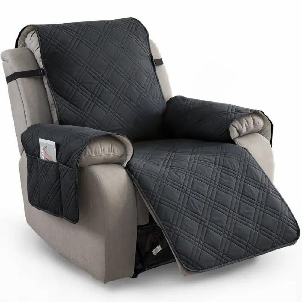 Waterdichte Relaxstoelhoes met Zijvak Antislip Microvezel Beschermer voor Relaxfauteuil Meubelbescherming | Sulvida