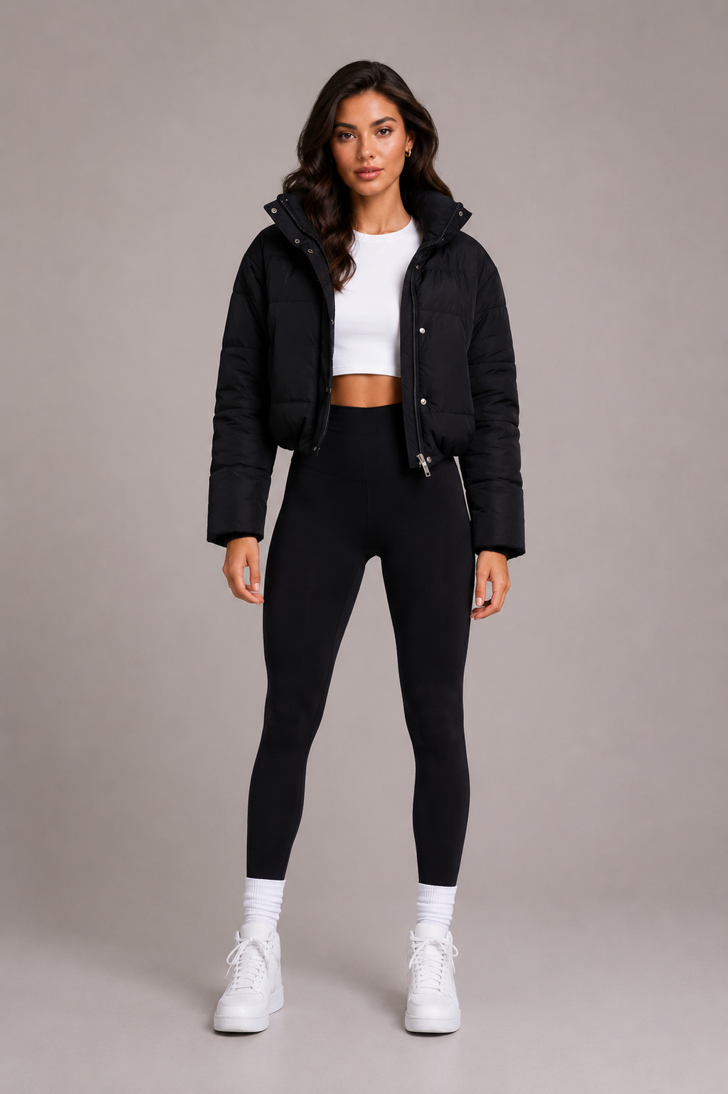 Gewatteerde Dames Bomberjack met Capuchon Ritszakken Herfst Winter Casual Warm Oversized Streetwear Jack | Sulvida