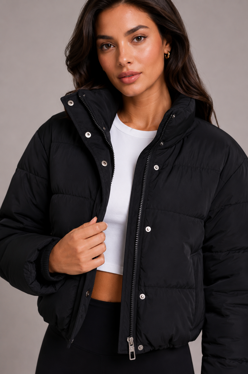 Gewatteerde Dames Bomberjack met Capuchon Ritszakken Herfst Winter Casual Warm Oversized Streetwear Jack | Sulvida