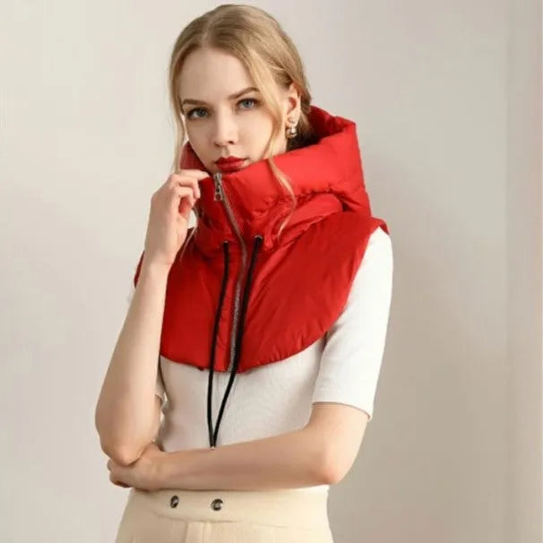 Capuchon Sjaal met Capuchon Polyester Katoen – Warme Halssjaal voor Winter – Effen Kleur One Size Unisex | Sulvida