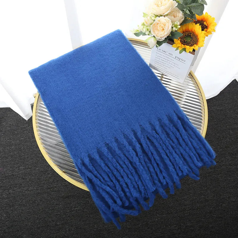 Écharpe de luxe en cachemire Elena – Accessoire d’hiver tendance, chaud et doux, 240cm, 10 couleurs, étole pour femme, automne et hiver | Sulvida