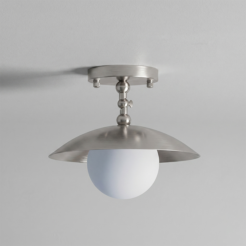 Plafondlamp Messing Glas Ø25cm Semi-Flush Klassiek Design G9 Fitting Handig Monteerbaar Woonkamer Slaapkamer | Sulvida
