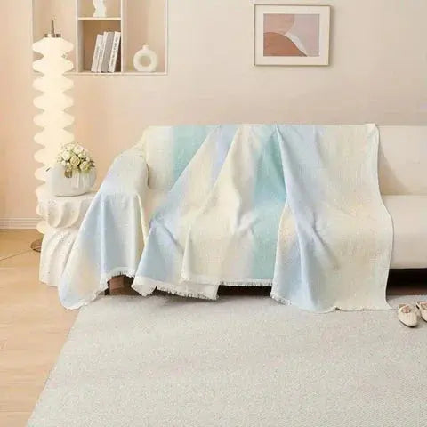 Elastische Bankhoes Wafelstructuur Regenboog Meubelbeschermer 180×130 180×180 230cm Ademend Zitbank Hoekbank | Sulvida
