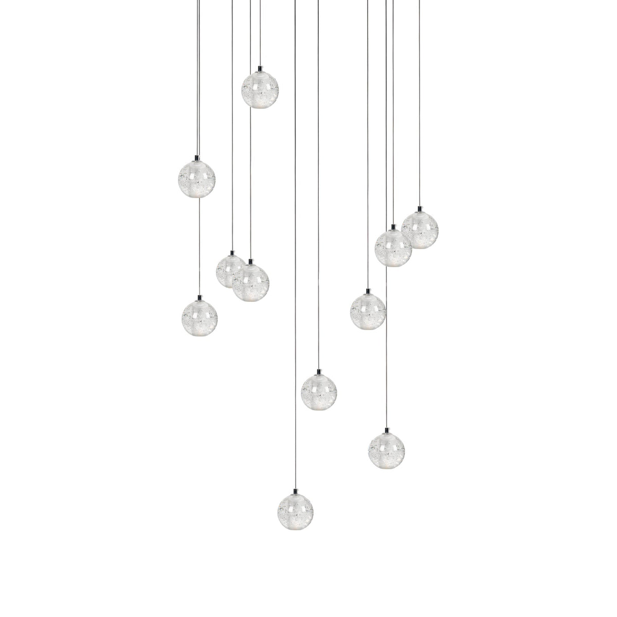 Kristallen Bollenlamp Hanglamp Meervoudig Chroom Glas Eethoek Woonkamer Plafondverlichting Modern Design Interieur | Sulvida