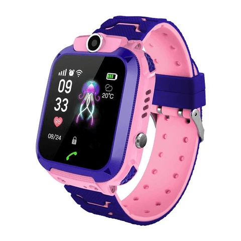 Kinder Smartwatch GPS-Tracker Waterdicht Touchscreen Spelletjes Schoolmodus Noodknop Telefoneren Roze Blauw | Sulvida