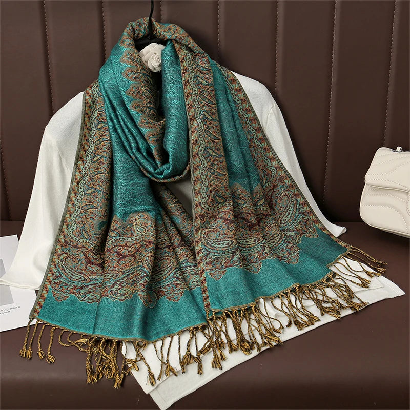 Kasjmier-gevoel Dames Sjaal 70×190 cm Polyester Warme Herfst Winter Omslagdoek Fashion Stola Accessoire | Sulvida