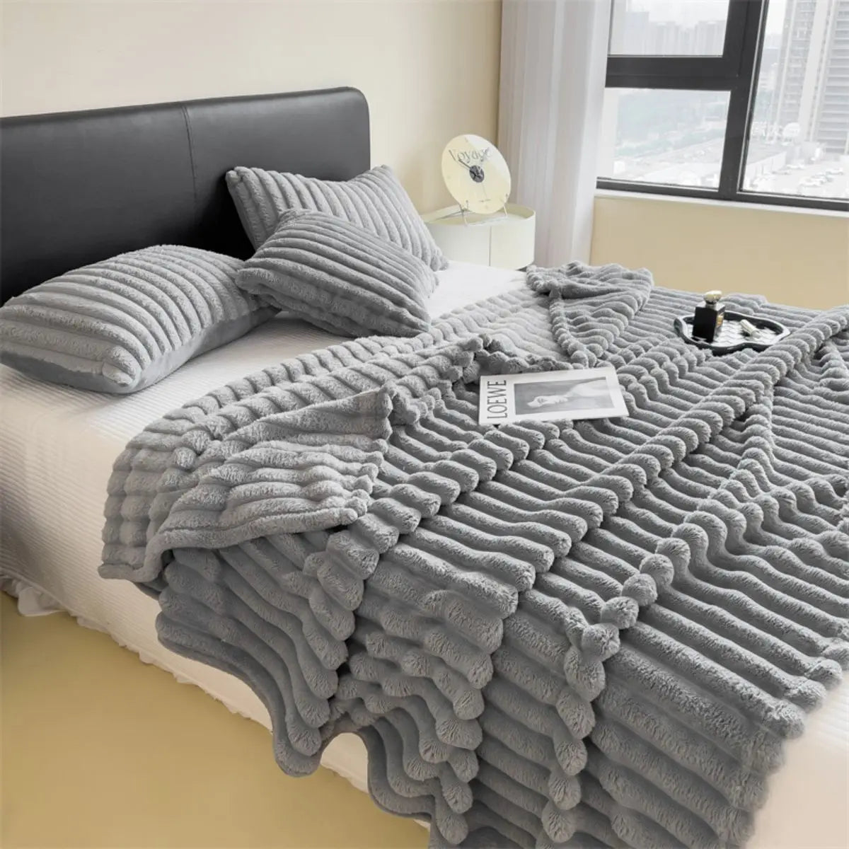 Luxe Fleece Plaid Superzacht 150x200 cm Slaapkamer Woonkamer Warme Knuffeldeken Decoratief Deken Sofa | Sulvida