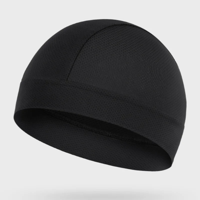 Ademende Schedelmuts Polyester Mesh voor onder Helm Wielrennen Hardlopen Sneldrogend Unisex Zwart Grijs | Sulvida