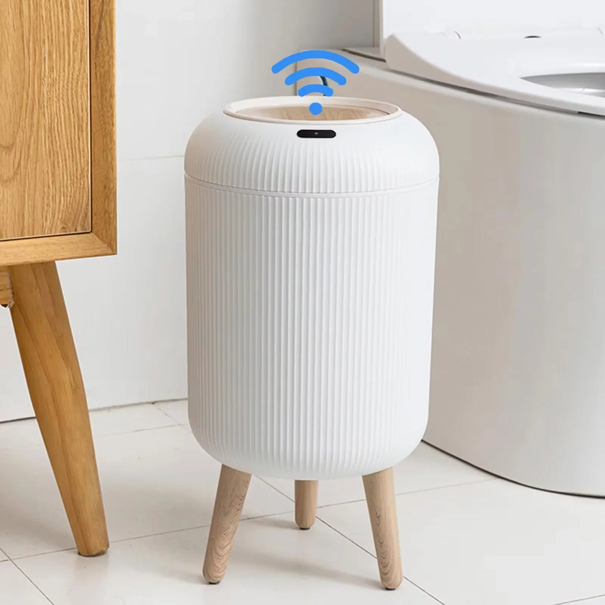 Automatische Prullenbak 10L met Bewegingssensor Contactloos Afvalemmer voor Badkamer Keuken Kantoor Hygienisch | Sulvida
