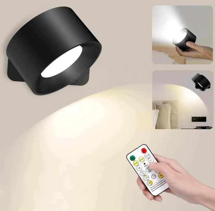 Draadloze LED Wandlamp Oplaadbaar met Afstandsbediening Magnetische Bevestiging Cilindrisch Design Sfeerlicht | Sulvida