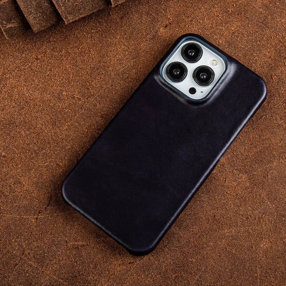 Étui pour iPhone en cuir de vache véritable, professionnel, haut de gamme, fait main, fermeture magnétique, porte-cartes, protection | Sulvida