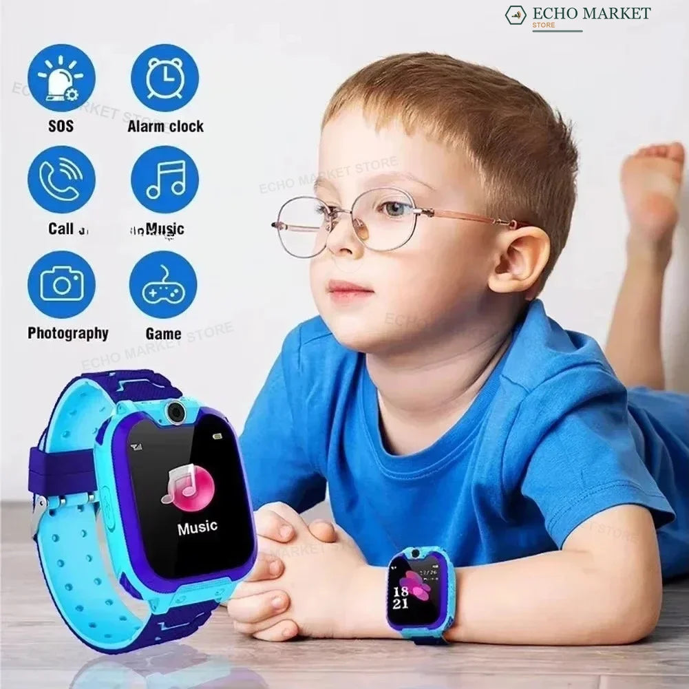 Kindersmartwatch met GPS Tracker Belfunctie Spraakberichten IP67 Waterdicht 1,44 Inch Touchscreen SOS Alarm | Sulvida