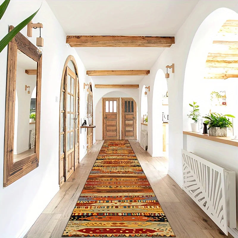 Loper Bohemian Print Polyester Antislip Gang Keuken Hal Entree Wasruimte Vloerkleed Decoratief Sfeervol | Sulvida