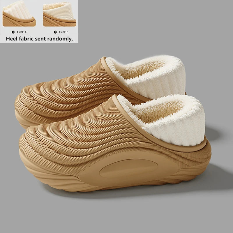 Pluche Huisslippers EVA Zool Antislip Dikke Bodem Waterdicht Warm Winter Unisex Pantoffels Comfortabel | Sulvida
