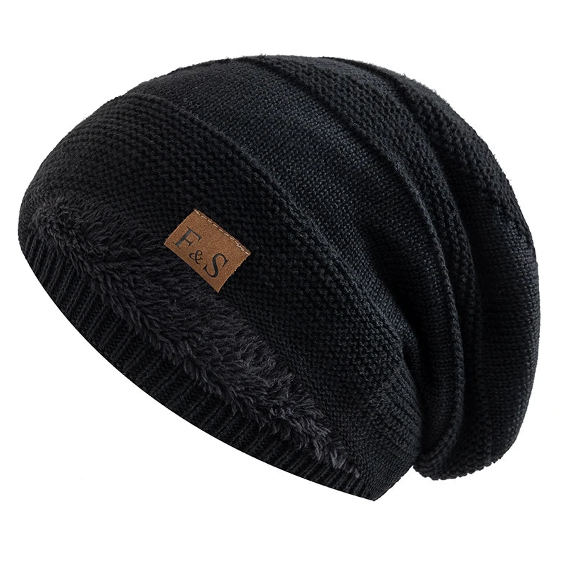 Gebreide Slouchy Wintermuts met Zachte Voering Unisex Beanie Hoofddeksel voor Koude Dagen Casual Stijl | Sulvida