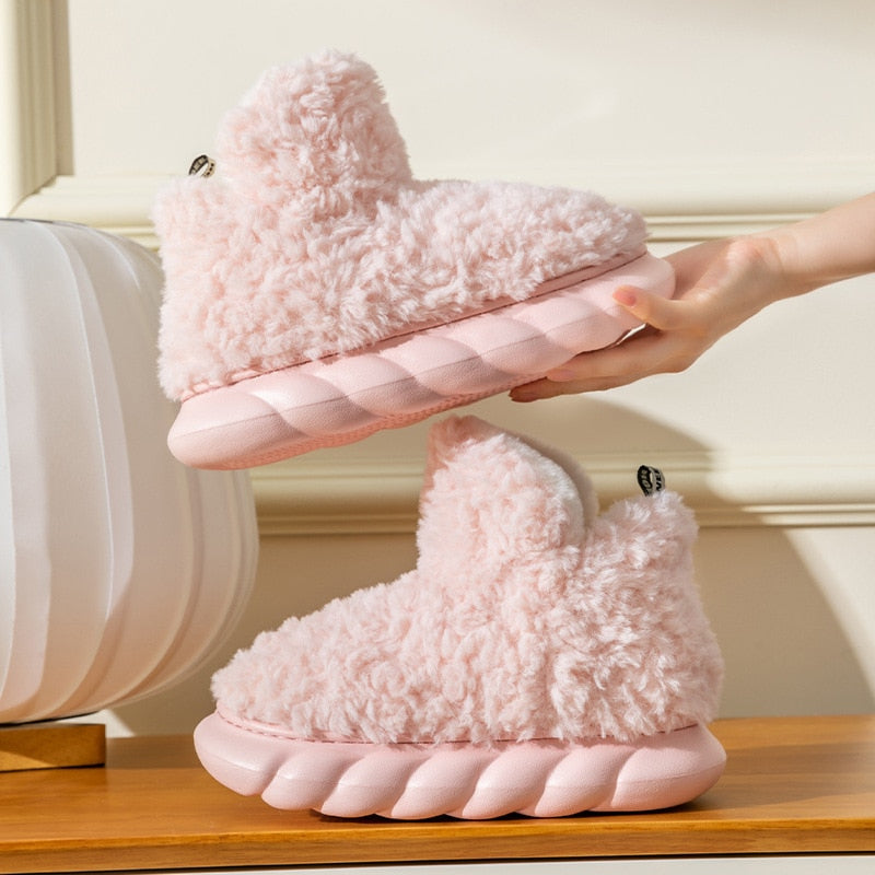 Warme Pluchen Dames Huisschoenen Antislip Comfortabel Zacht Gevoerd Pantoffels voor Thuis Winter Indoor | Sulvida