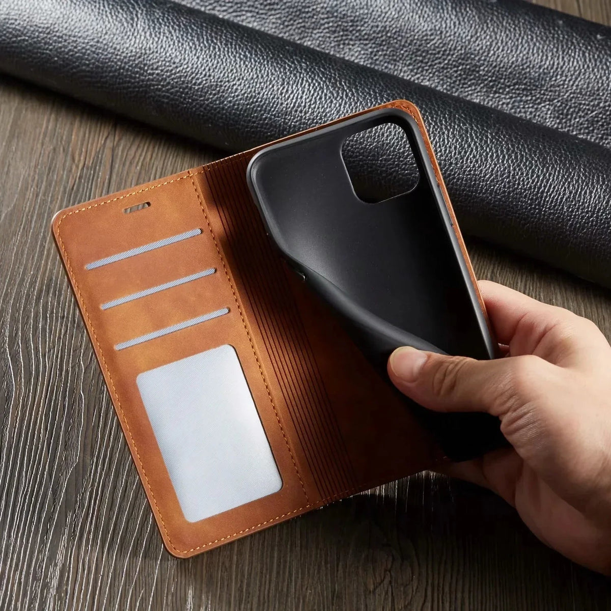 Magnetische Lederen iPhone-Hoes met Volledige Bescherming Stijlvol Design voor Dagelijks Gebruik en Optimale Grip | Sulvida