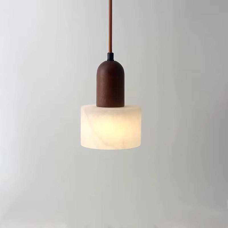 Hanglamp natuursteen jadegreen marmer LED lichtbron minimalistische design verlichting moderne eettafel | Sulvida