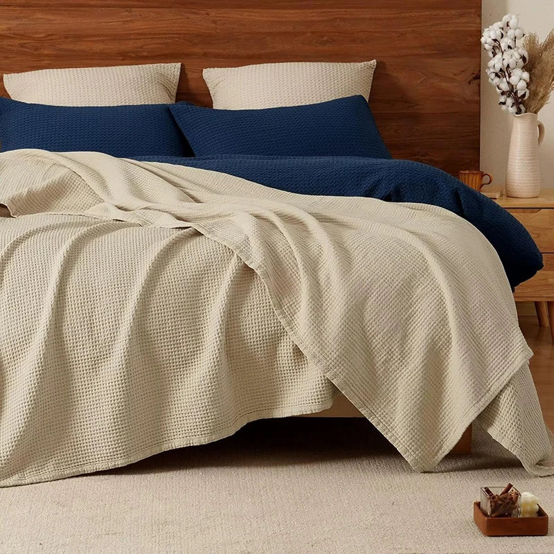 Plaid en coton, couverture en mousseline à 6 épaisseurs, été hiver, jeté de canapé ou de lit, respirant, léger, linge de lit pour le salon | Sulvida