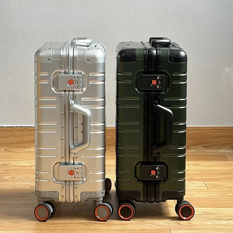 Reiskoffer aluminium met 360° wielen TSA-slot handbagage trolley zakelijk lichtgewicht duurzaam reizen | Sulvida