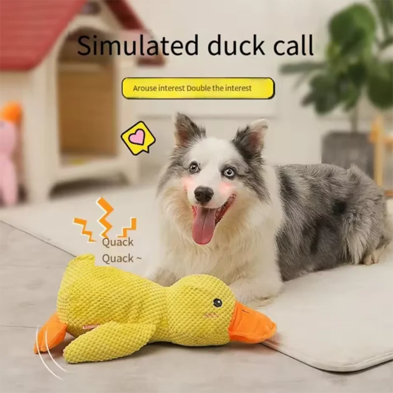 Pluche Eendenspeelgoed voor Honden Knuffel met Piep Interactief Hondenspeelgoed Geel Huisdierbenodigdheden | Sulvida
