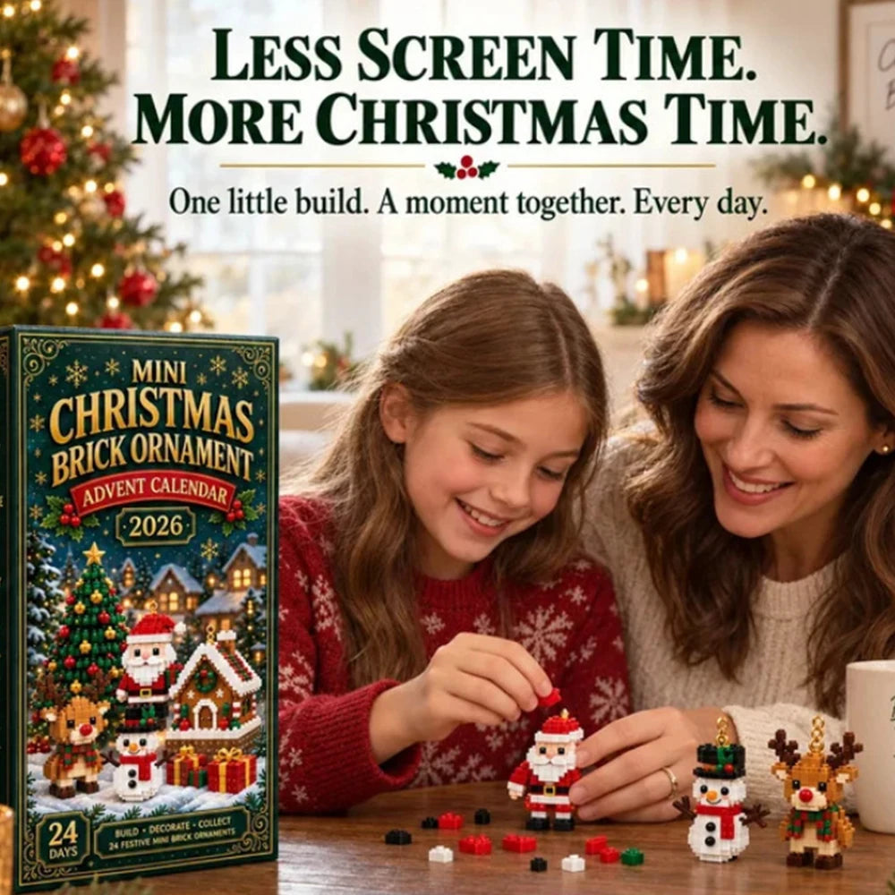 Adventskalender 24 Dagen Bouwstenen Kerstornamenten Verrassing Decoratie Ophangfiguren Kerst Cadeauset | Sulvida
