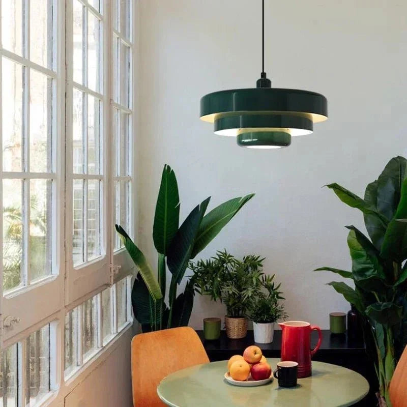 Scandinavische hanglamp metaal macaron-tinten eetkamer woonkamer moderne verlichting Ø35cm design lamp | Sulvida