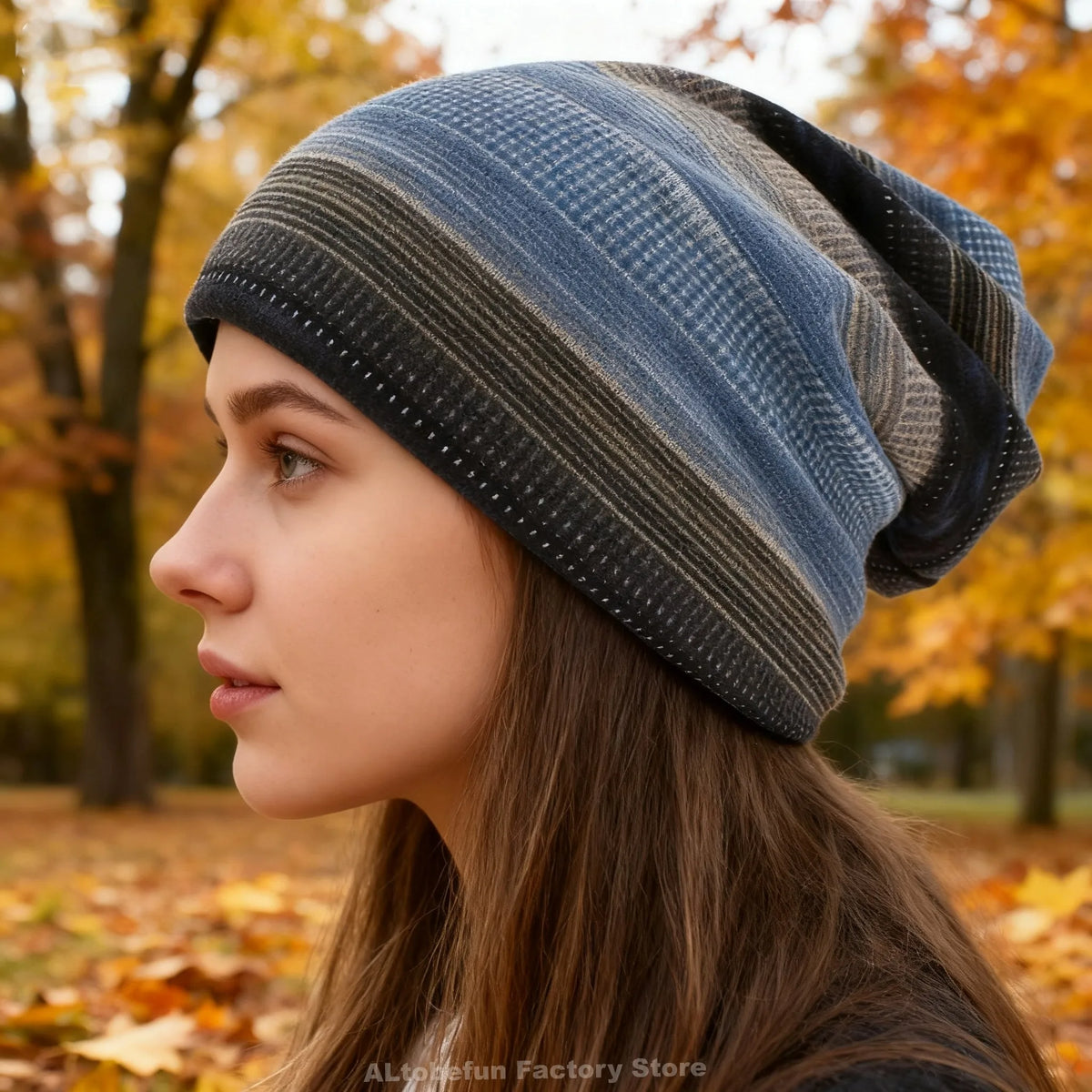 Bonnet multifonction à rayures pour femme, léger, automne-hiver, chaud et confortable | Sulvida