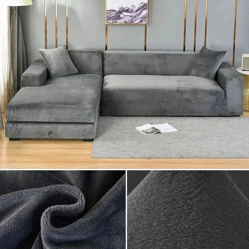 Fluwelen Bankhoes Elastisch met Antislip – Beschermt Bank tegen Vlekken Huisdieren en Slijtage Zacht | Sulvida