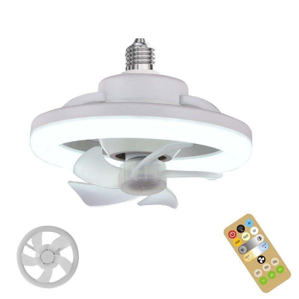 Ventilator Plafondlamp met 360° Draaibare Koppen en Dimfunctie voor Optimale Luchtcirculatie en Sfeer | Sulvida