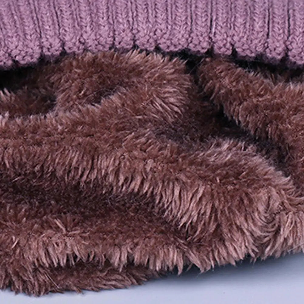 Gebreide Wintermuts Dames met Fleecevoering Warme Hoofdbedekking Omslagrand Koud Weer Winter Accessoire | Sulvida