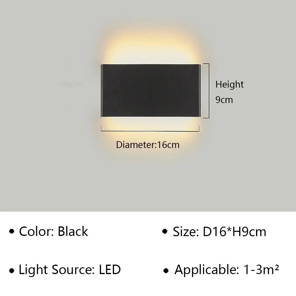 LED Wandlamp Moderne Rechthoek 30cm Warm Wit Sfeervol voor Slaapkamer Hal Badkamer Woonkamer Verlichting | Sulvida