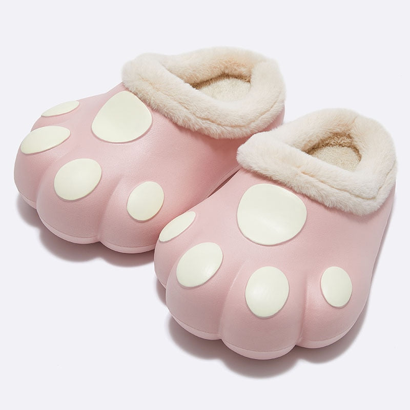 Warme Pantoffels Kattenpoot Motief Zachte Fleece Antislip Huisschoenen Dames Heren Herfst Winter Comfort | Sulvida