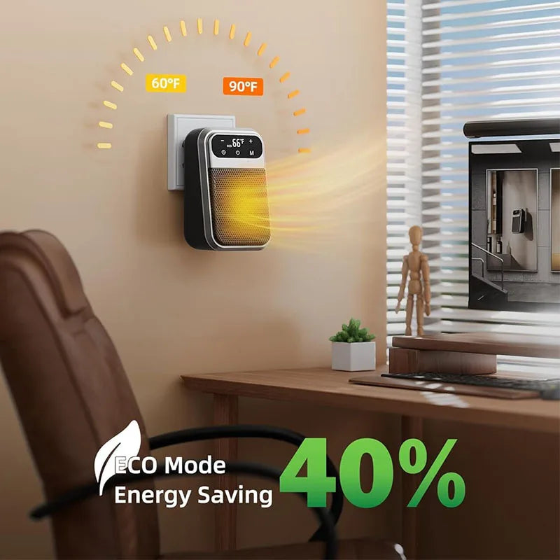 Compacte Stekkerverwarming Keramisch 800W Timer Badkamer Slaapkamer Energiezuinig Stil Oververhittingsbeveiliging | Sulvida