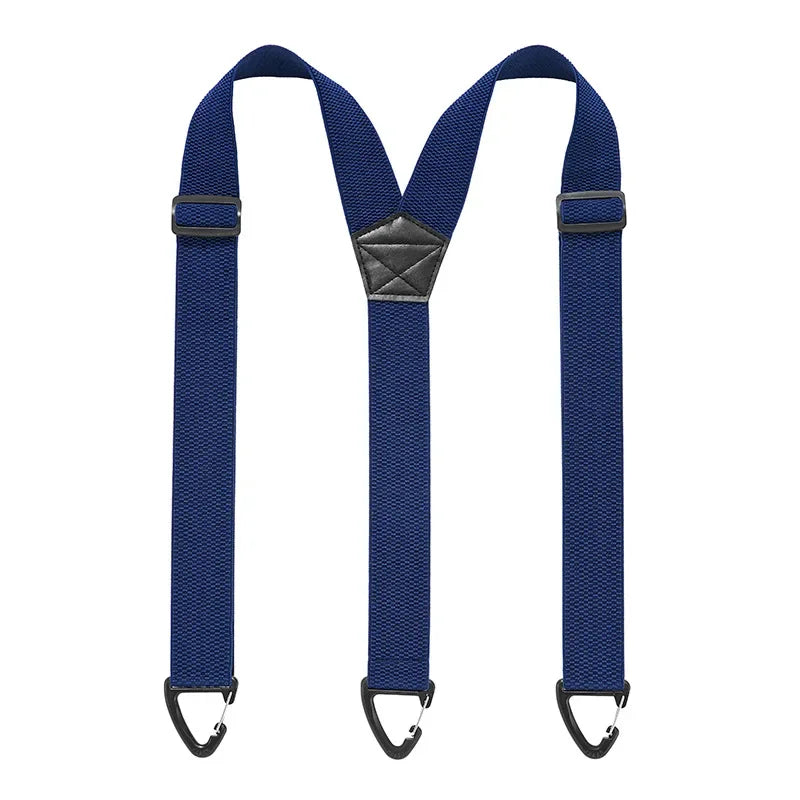 Bretelles pour homme en X réglables, clips métalliques, largeur 3,5 cm, noir, blanc, bleu marine, gris foncé, kaki, marron, élégantes | Sulvida