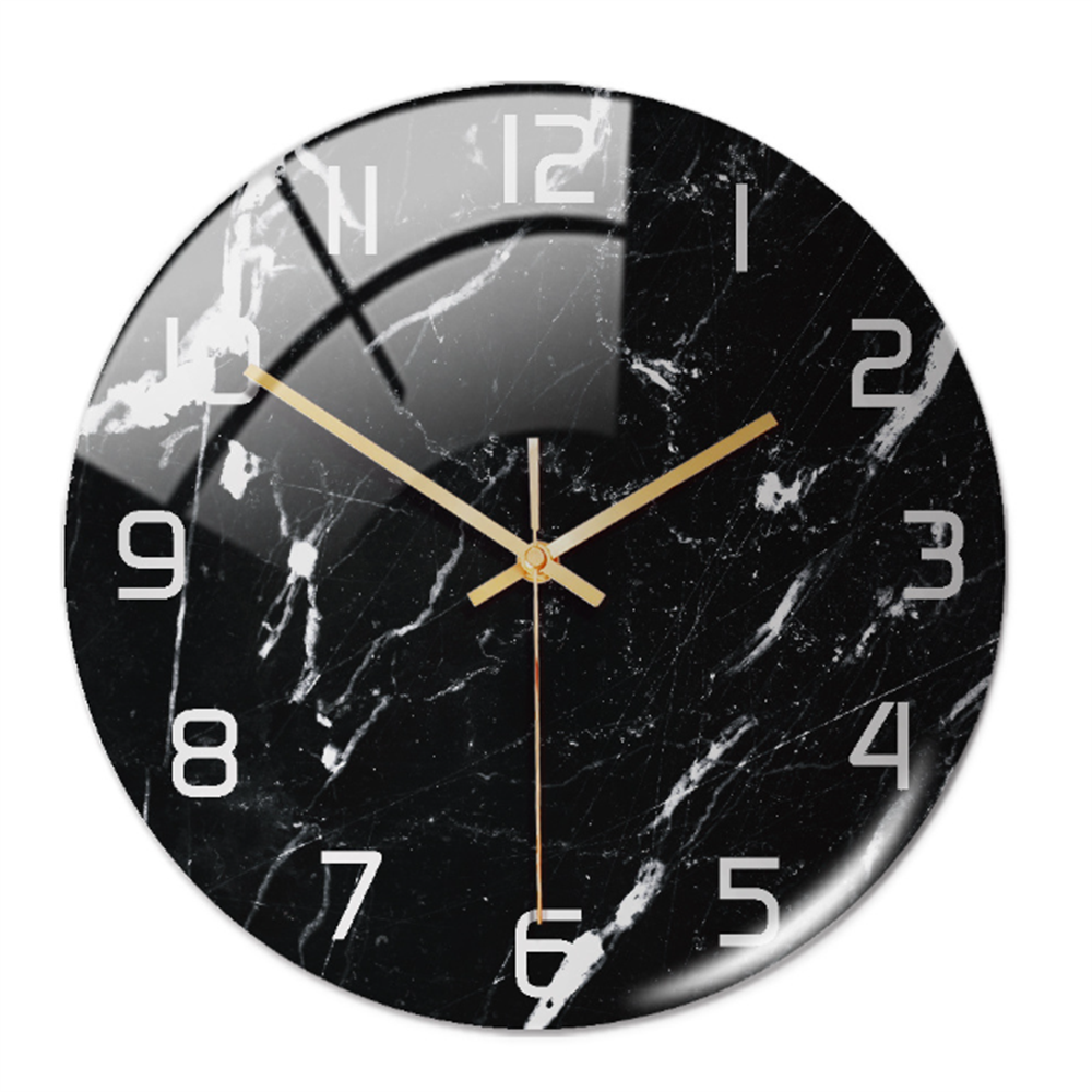 Ronde Wandklok Luxe Gouden Accent Moderne Tijdweergave Stille Uurwerk Klokken Wanddecoratie Interieur Kleur Grijs | Sulvida