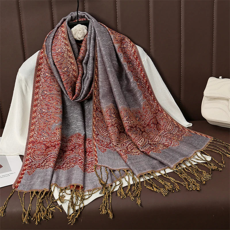 Kasjmier-gevoel Dames Sjaal 70×190 cm Polyester Warme Herfst Winter Omslagdoek Fashion Stola Accessoire | Sulvida