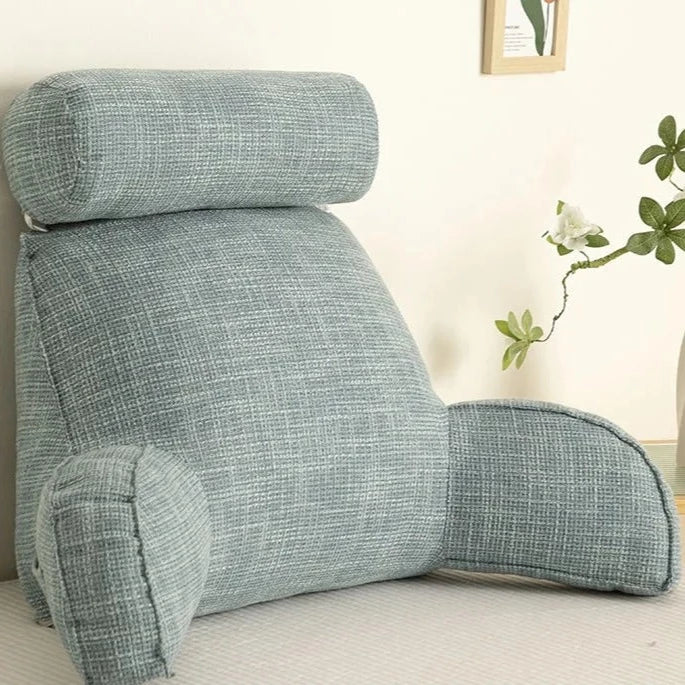 Ergonomisch Leeskussen met Verstelbaar Hoofdsteun en Handige Zijzak voor Optimaal Comfort in Bed en op de Bank | Sulvida