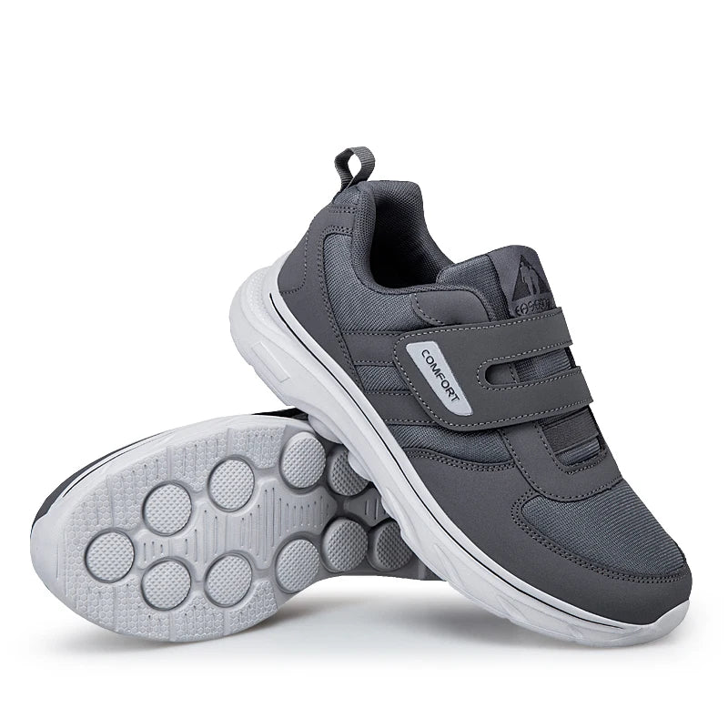 Orthopedische Herenschoenen Verstelbaar Mesh Ademend Klittenband Extra Breed Comfortabel Voetondersteuning | Sulvida