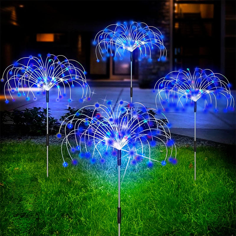 Solarlampen Tuin 120 LED Vuurwerk-Effect Waterdicht Decoratieve Padverlichting Buitenverlichting Tuinverlichting | Sulvida