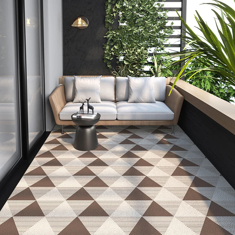 Antislip Vloerkleed PVC Leer 100x200 cm Wasbaar Binnentapijt Keuken Entree Woonkamer Geometrisch Design | Sulvida
