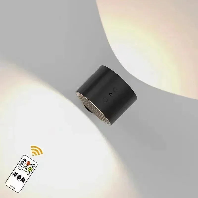 LED Wandlamp Draaibaar Oplaadbaar Magnetisch Aanraakbediening Leeslamp Slaapkamer met Afstandsbediening | Sulvida