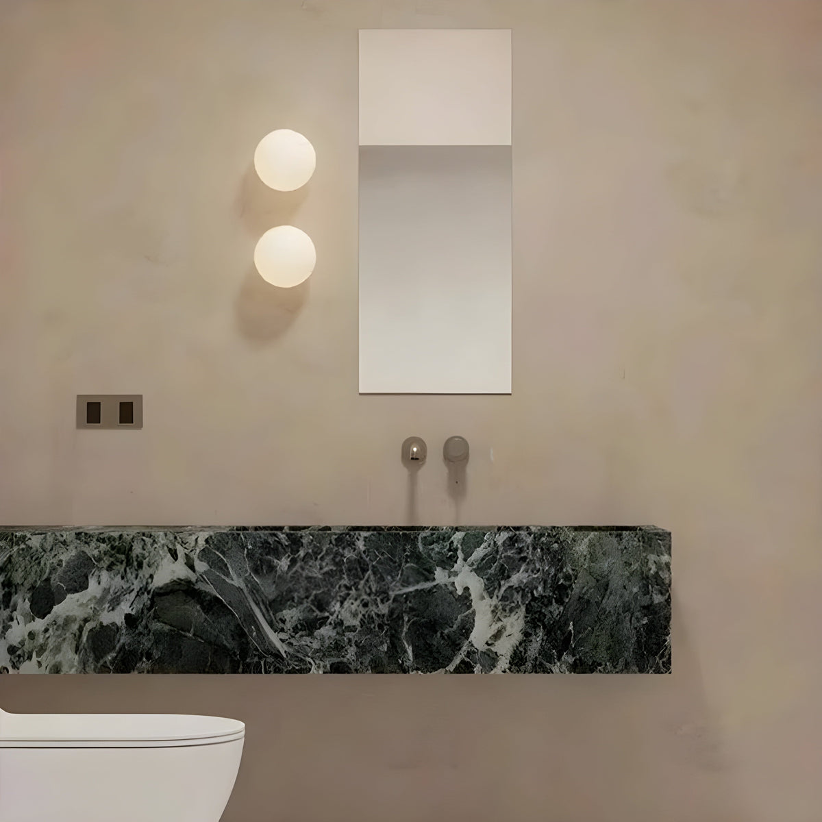 Glazen Wandlamp Rond met Diffuus Licht voor Slaapkamer Woonkamer Gang Matglas Bolvormig Wand Armatuur | Sulvida