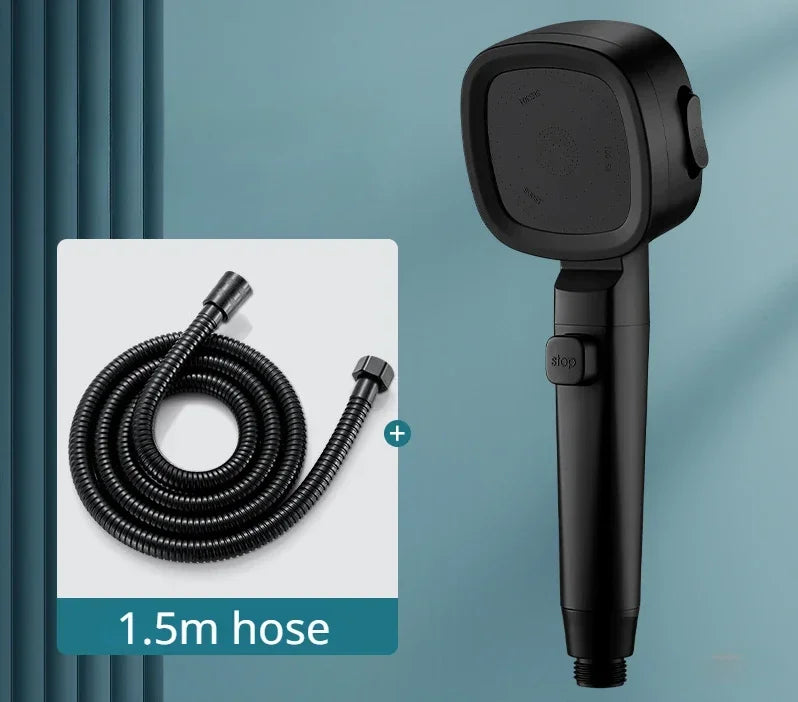 Handdouche 3 Standen Waterbesparend ABS Massagestraal Stopknop Verstelbaar Badkamer Wellness Doucheaccessoire | Sulvida